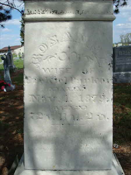 Rosanna Parker tombstone
